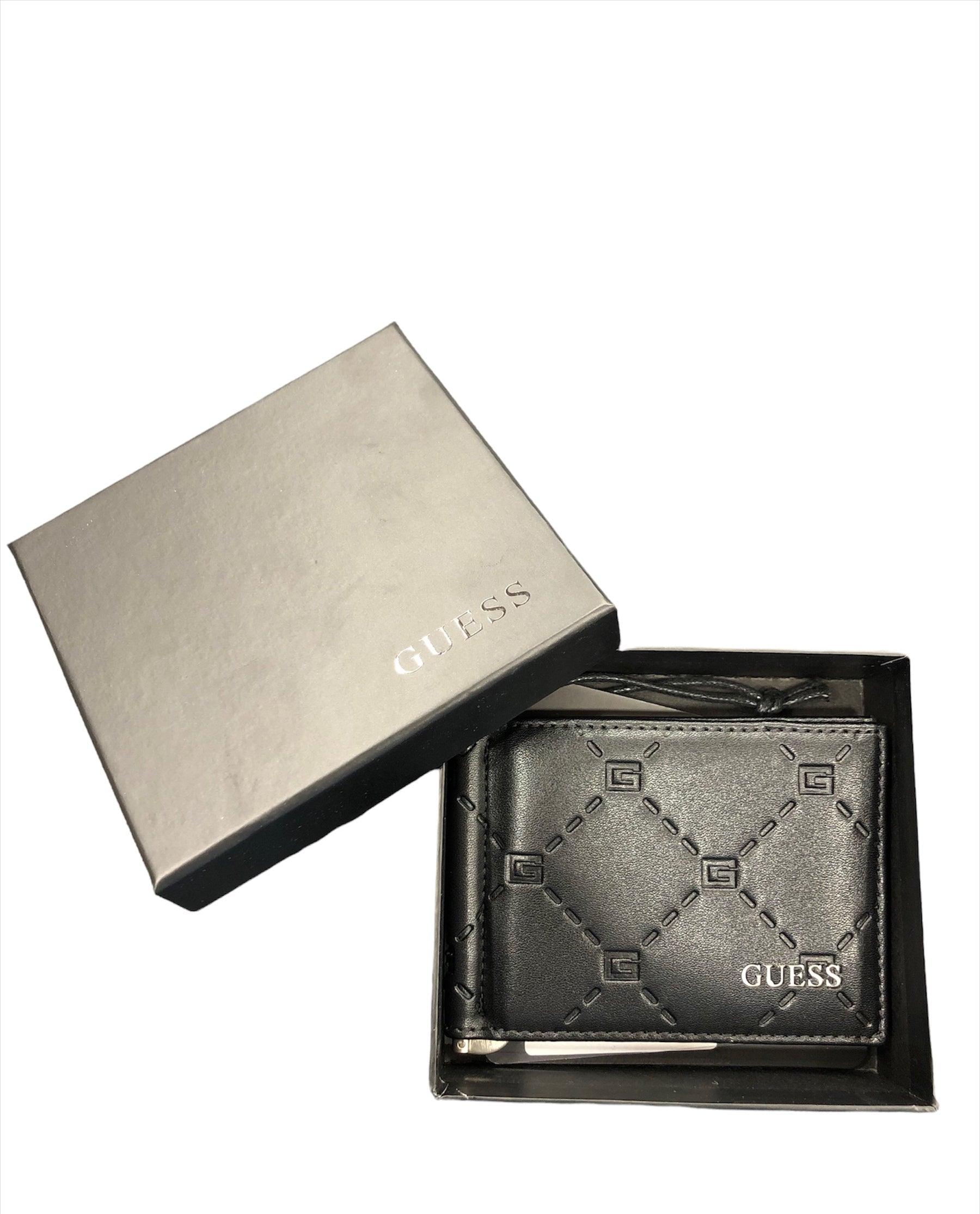 GUESS juoda kortelių piniginė vyrams