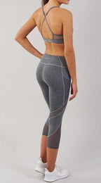 Gymshark Sleek Sculpture Cropped pilkos tamprės