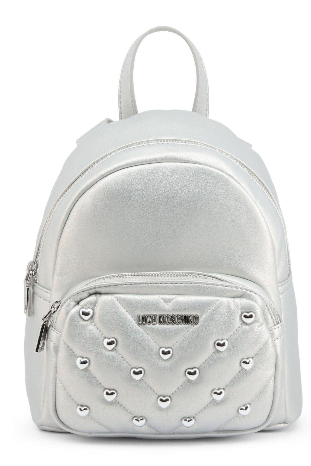 LOVE MOSCHINO sidabro spalvos maža kuprinė