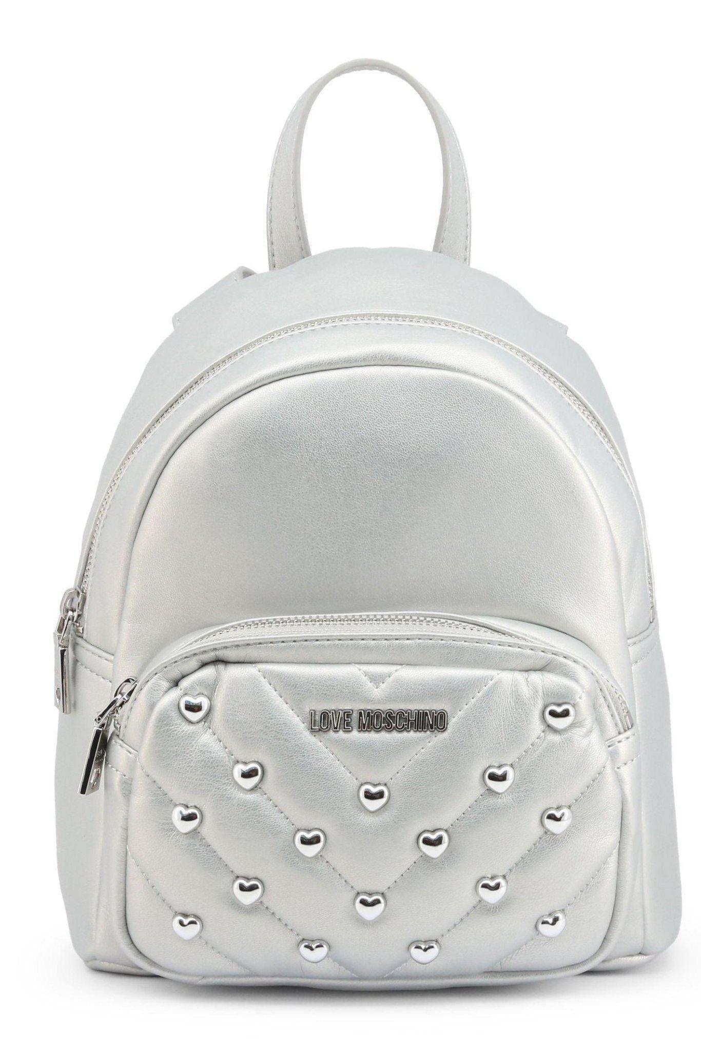 LOVE MOSCHINO sidabro spalvos maža kuprinė